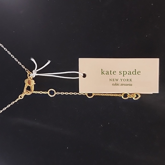Kate‎ Spade Gold Script "Qui" Necklace - Picture 2 of 4